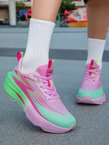 Women's Fashion Low Top Sneakers, Gradient Color, Breathable Running Shoes, Ideal for Fitness, Running, Daily Wear, Breathable Textile, All Seasons