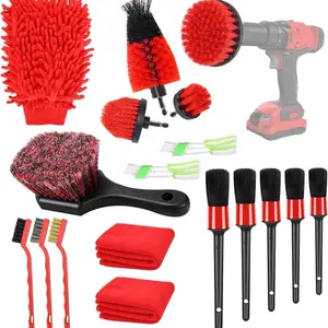 Car Detailing Kit, 18Pcs Reliable Car Cleaning Kit Includes Various of Soft-bristled Car Detailing Brushes for Cleaning Interior, Exterior, Wheels, Dashboard