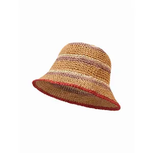 Cider MULIT-COLOR STRIPE WOVEN BUCKET HAT