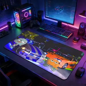 Cartoon & Retro Sport Car Large Gaming Mouse Pad, Computer Mouse Pad, Non-Slip Rubber Base with Reinforced Stitched Edge, Bold JDM Racing & Cartoon Design, Durable Desk Mat for Gaming & Office, Gift for Gamer Boys & Racing Enthusiasts