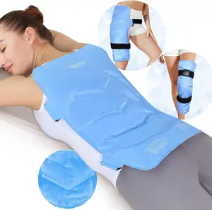 REVIX XXL Multipurpose Full Coverage Back Gel Ice Pack 13*21" with 2 Straps, Knee and Shin, Hip and Thigh Cold Wrap