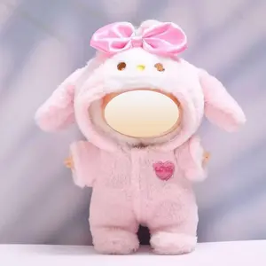 17cm Clothes Set(NO Doll), Hat & Overalls Set for Labubu Accessories Suit,Cute Stylish Clothing Suit for Doll Dress up