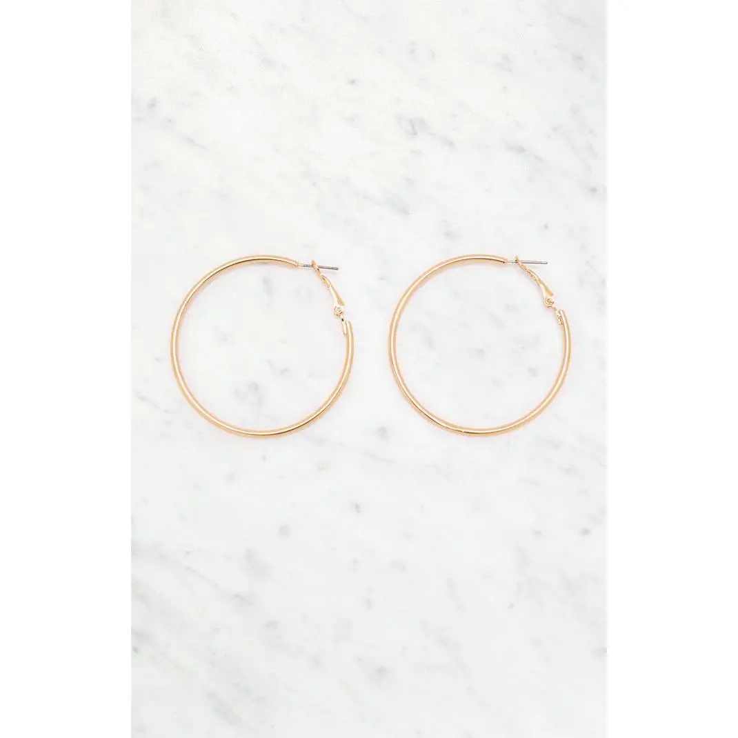 John Galt Women's Gold Hoop Earrings