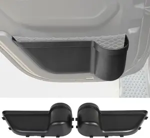 Black Rear Door Cup Organizer Tray - Car Storage Organizers for 2018-2024 Off-Road SUVs (JL, JLU, Rubicon, Sport, Sahara, Gladiator Models) - Easy-Install Car Interior Accessory