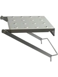 Heavy Duty Ladder Platform Accessory, Stable Ladder Work Stand System Attachment, Non-Slip Wide Step Platform Holds Up to 400 Pounds, Durable Safety Support for Construction, Painting, Home Renovation, and Elevated Work Tasks