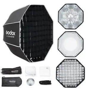 Godox UL-Octa Box 60cm / 23.6Inch, Bowens Mount Octagonal Softbox, with Diffusers/Grip/Diffuser Plate, Godox Softbox for Godox Amaran Neewer (UL-Octa Box 60)