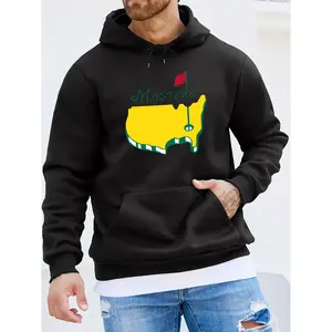 [1pc Masters Hoodie] Masters Logo Print 1pc Men's Casual Hoodie | Cotton Knit Fabric with Slight Stretch, Regular Fit Hooded Sweatshirt