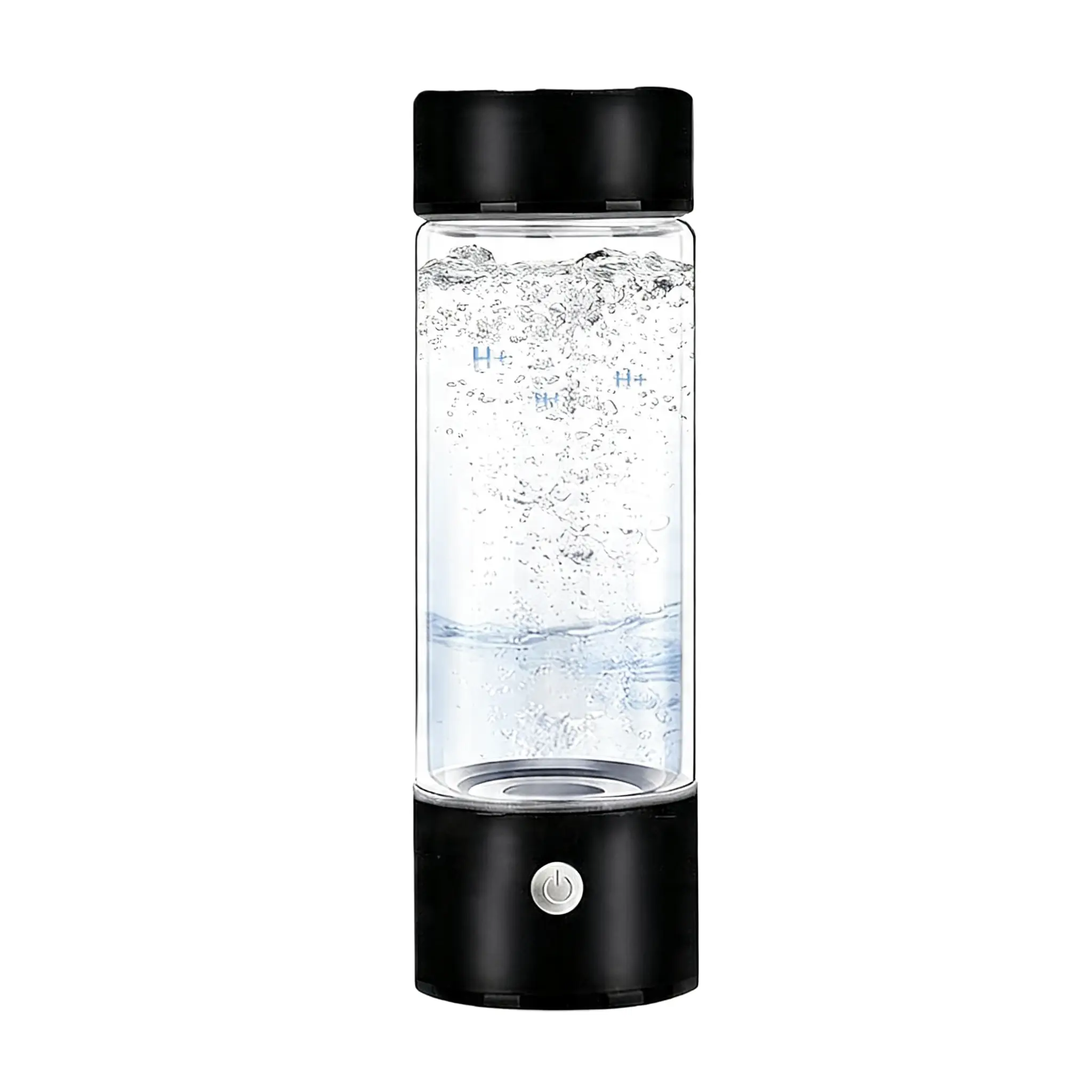 Hydrogen Water Bottle, 420ML Rechargeable Portable Hydrogen Water Generator, Water Ionizer for Home, Office, Travel and Camping (Black)