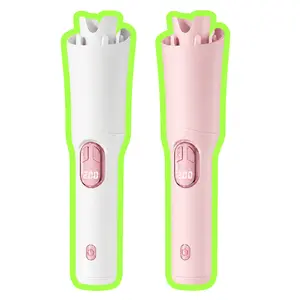 Cordless Automatic Hair Curler 32mm, Rechargeable Curling Iron Wand for Beach Waves, Portable Hair Styling Tool