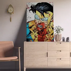 Invincible V3 Comic Tribute Painted Art PRINT for Man Cave Comic Book Superhero For Room Aesthetic And Decor Poster
