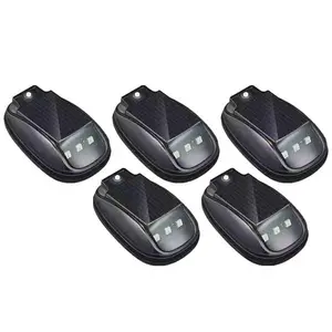 Solar USB Rechargeable Remote Control Multi-Mode Car Roof Flashing Warning Light - Solar Powered Vehicle Top LED Lamp, Mobile External Flashes, Multifunctional Car Accessory