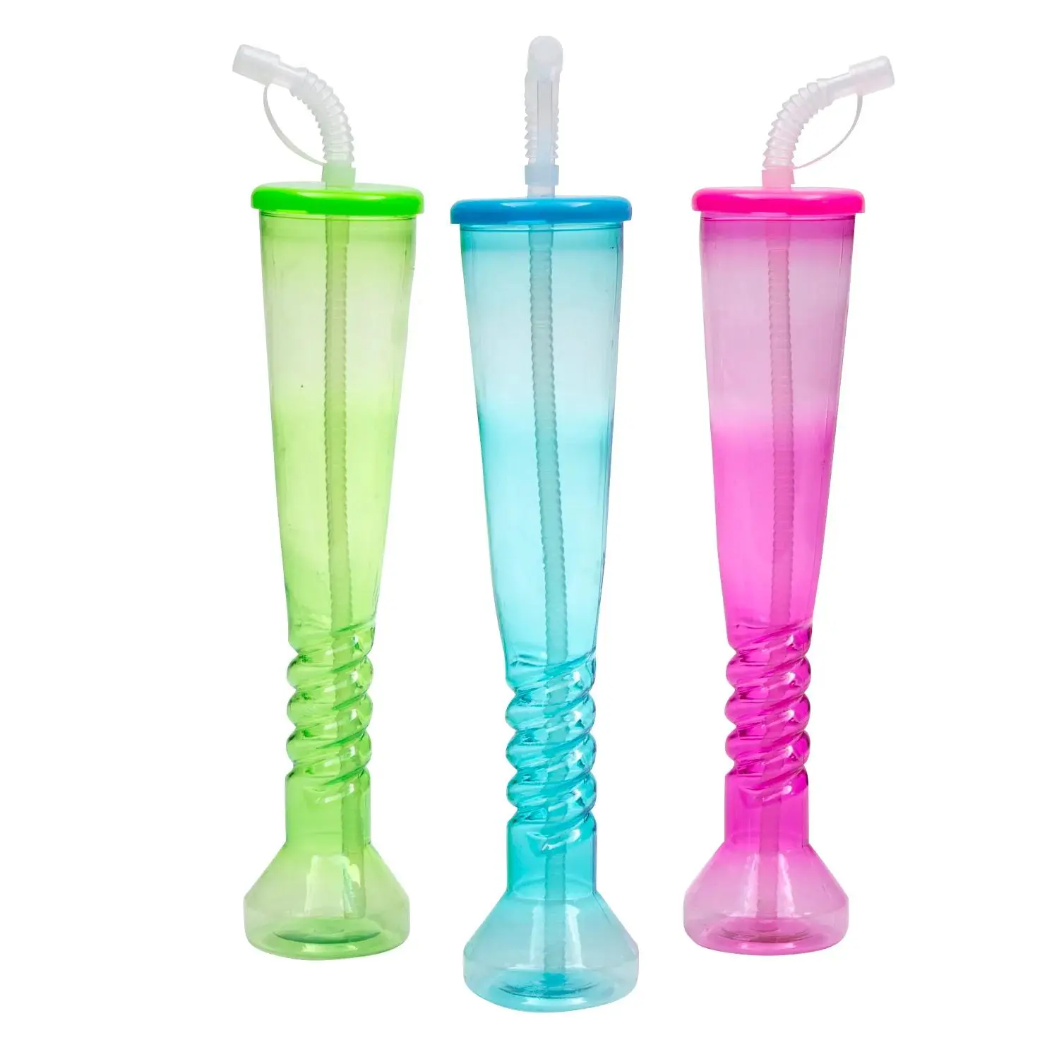 13.5 oz. Twisted Base Yard Cups with Lid & Straw - 12 Ct. 13.5 oz. Twisted Base Yard Cups with Lid & Straw - 12 Ct.
