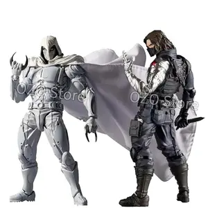 Moon Knight Figure Revoltech AMAZING YAMAGUCHI Avengers Marc Spector Winter Soldier Action Figurine PVC Movable Model Toys Gifts