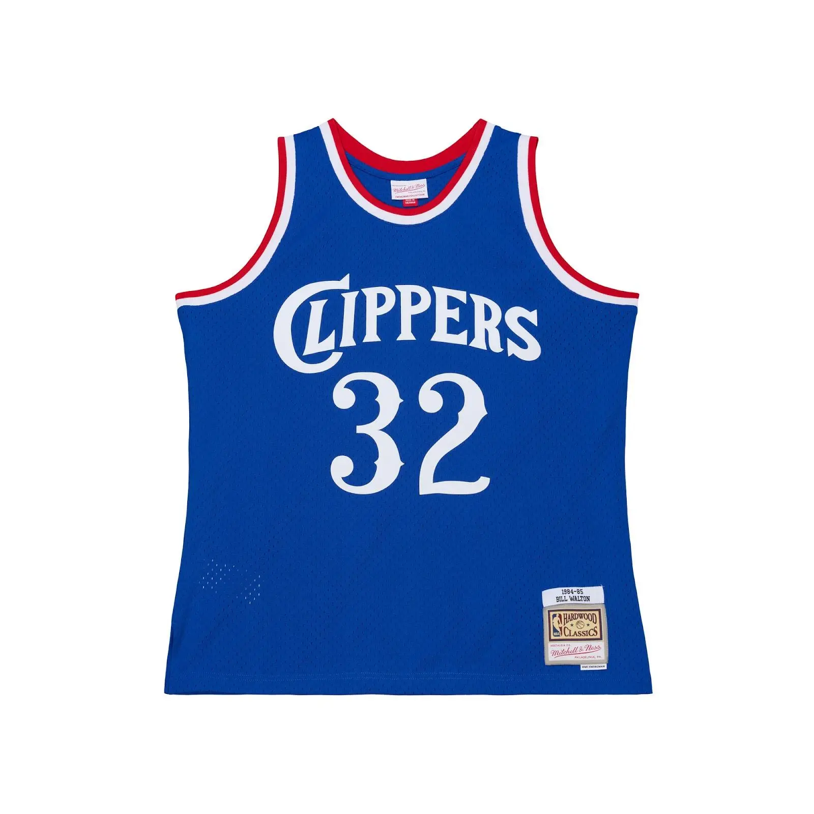 Bill Walton LA Clippers 1984-85 Royal Swingman Jersey NBA Throwback Basketball Hardwood Classics Fan Gear Mitchell & Ness
