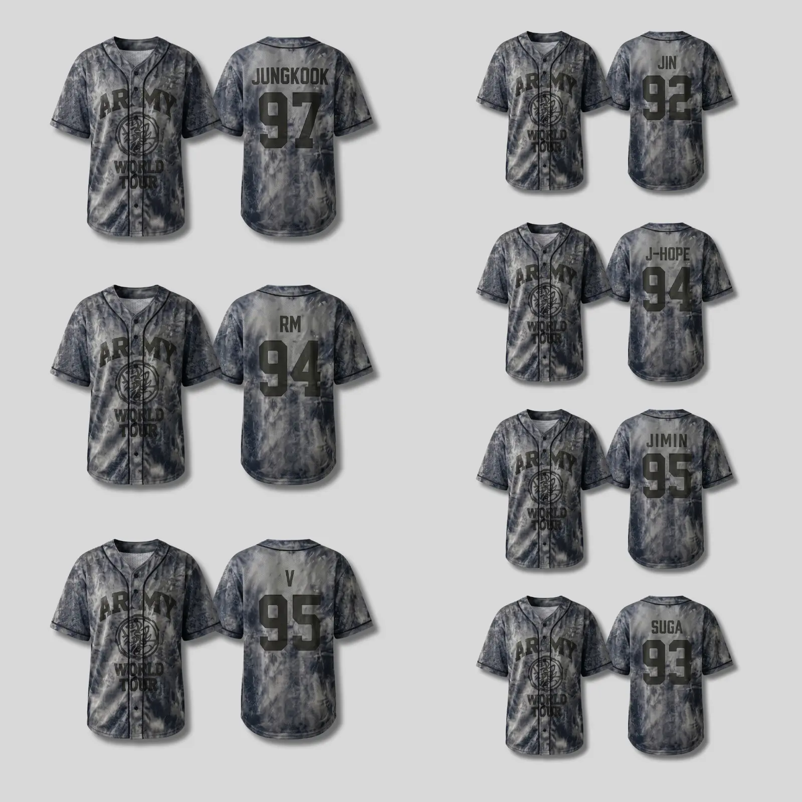 All Members Arirang World Tour 2026 Baseball Jersey, Kpop Army Merch Shirt, For Fans
