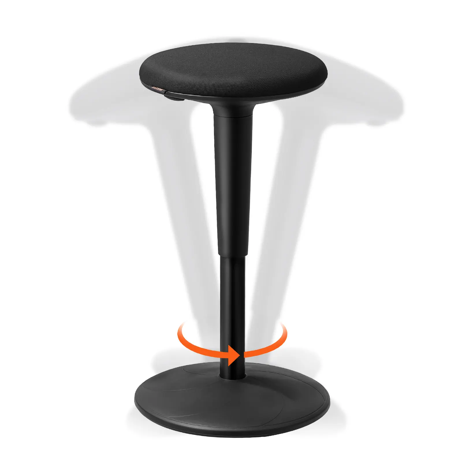 VEVOR Wobble Chair, Height-Adjustable (21.7-28.3") Active Chair, Flexible Seating Wobble Stool Made of Iron Improves Focus & Posture, Ideal for Schools, Office and Home, 8 °   Tilt Angle, Age 12-18, Black