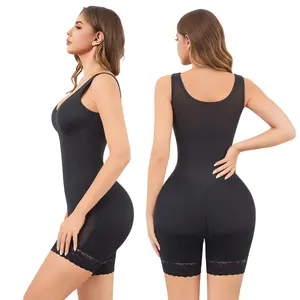 Fajas Colombianas Shapewear for Women Tummy Control Bodysuits Zip-Up Comfort Ultra Stretch Fabric Customizable Fit With Detachable Shoulder Strap Breathable Mesh Design Comfortable