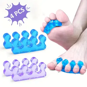 4pcs Toe Separators for Pedicure, Soft Gel Pedicure Toe Spacers for Separating Toenails Or Nail Polish Application, Easy Finger And Toenail Polish Grooming, Beauty Pedicure Tools Suitable for Supplies for a Salon Pedicure