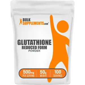 BulkSupplements - Glutathione Reduced Form Powder - Immune System - Detoxification - Healthy Skin - 50g - 500mg per Serving