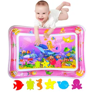 Tummy Time Water Play Mat for Babies – Inflatable Sensory Baby Water Mat for Infants & Toddlers 3–24 Months, Early Development Toy to Strengthen Muscles, Pink 27.5 x 20 in