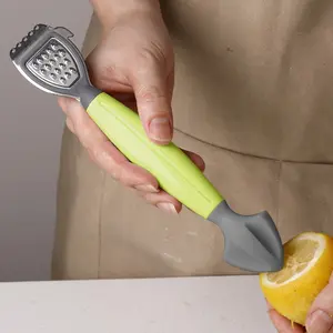 1pc, Kitchen Lemon Peeler, Lemon Zester With Soft Handle, Fruit Reamer, Cheese Grater, Lemon Zester, Citrus Squeezer, Lemon Peeler Grater, Kitchen Tools, Kitchen Accessaries, Bar Supplies