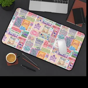 [SALE UP TO 50% + FREE SHIP] Daily Affirmations Desk Mat, Coquette Aesthetic, Gift for Graduate