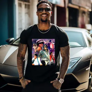 [SALE UP TO 50%] King Of Pop Collage Comfort Color T-Shirt, Vintage MJ 80s Music Graphic Tee, Retro Thriller Era Fan Shirt, Unisex Outfit