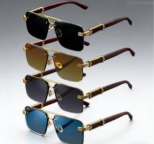 Circlelets Spark 4-Piece Unisex Retro Square Glasses Oversized Round Rectangular Frames Double Bridge Design Lightweight Decorative Eyewear Perfect for Party Casual Wear Accessories Not Included Versatile Classic Frameless Style Men's Retro Sunglasses