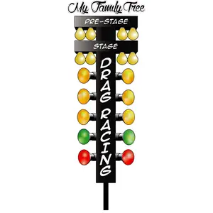 My Family Tree Drag Racing Christmas Tree Decal Light Smooth