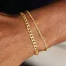 【Black Friday】Men's Simple Stainless Steel Chain Bracelet, Jewelry for Party, Everyday Wear & Birthday Gift, Adjustable Stackable Bracelets