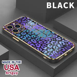 Phone case for iPhone 16 Pro Max 15 Plus 14 13 12 11 XR XS Cyber Leopard Anti-Scratch Shockproof TPU Bumper Drop-proof Cover