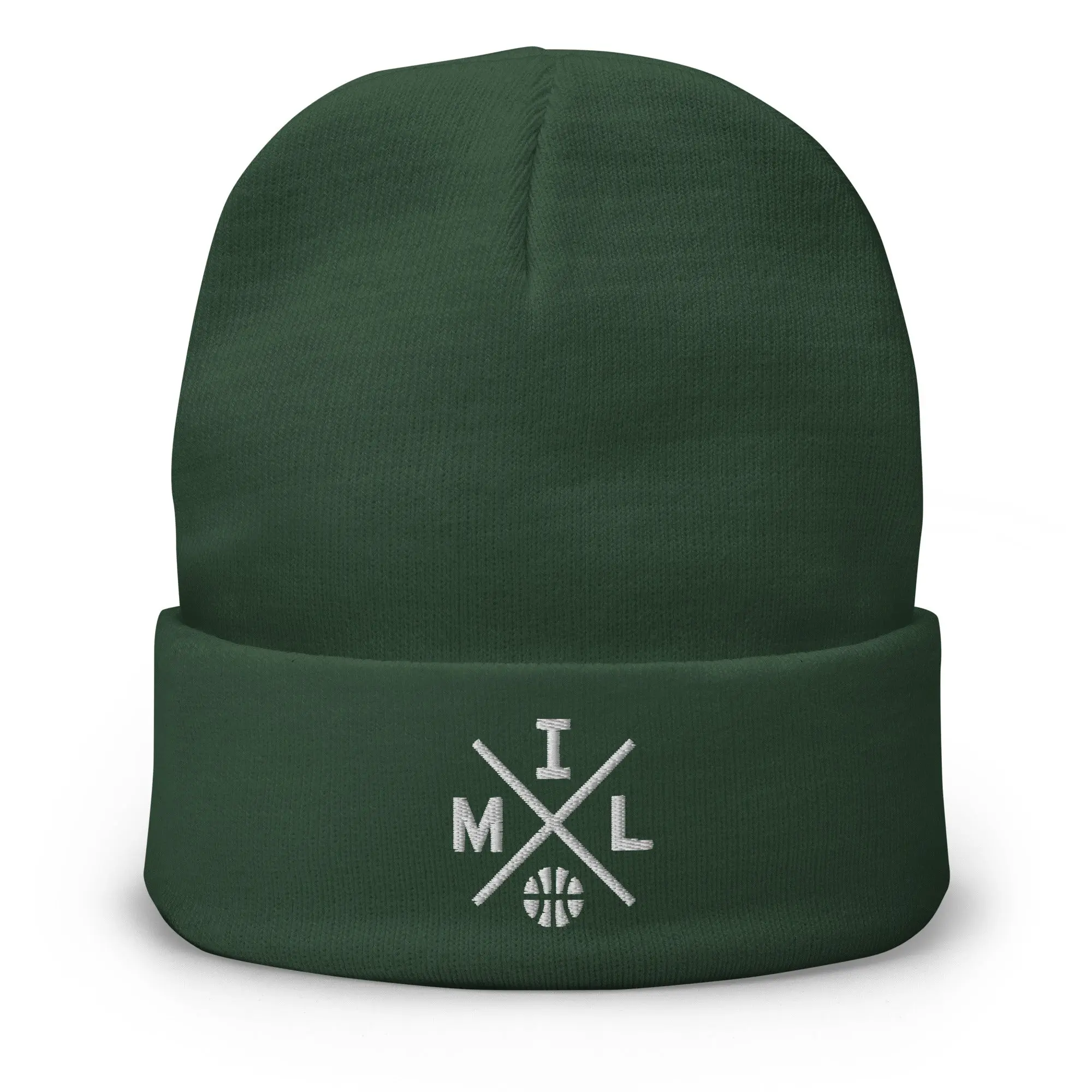 Milwaukee Basketball Retro MIL Cross Winter Beanie Cap Hat