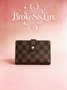 Pre-owned Louis Vuitton Damier Ebene Snap Wallet in Brown Checkerboard Canvas