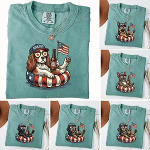 Comfort Colors USA 250 Years Dog Shirt, 50 Dog Breeds Available – Funny 4th of July Beer Dog Tee, Patriotic Dog Lover Shirt, American Flag Puppy Tee, Independence Day Gift-Kevin Jacobson LLC