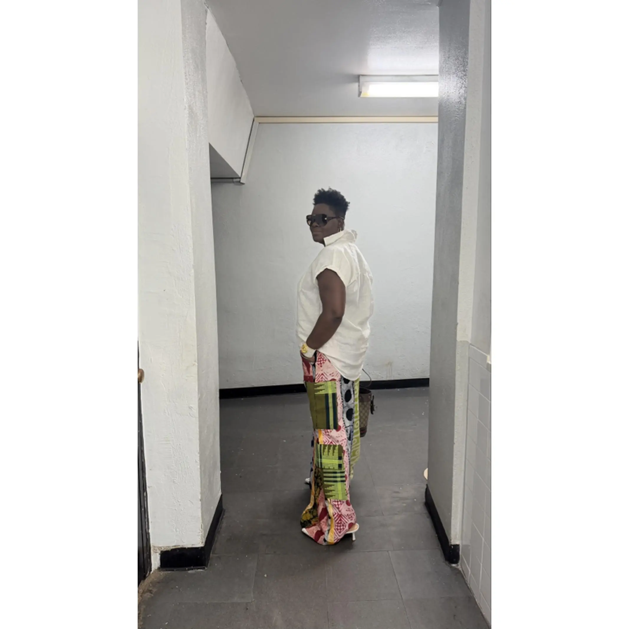 Adire Patch Pants with Multiple Asoke Pockets for Stylish and Functional Wear