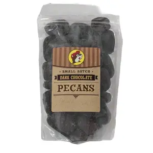 Howdy Bitez Dark Chocolate Pecans - 12 oz Bag of Smooth Velvety Chocolate Coated Premium Pecans with Natural Butter Crunch & Clean Ingredients - Snack, Shell