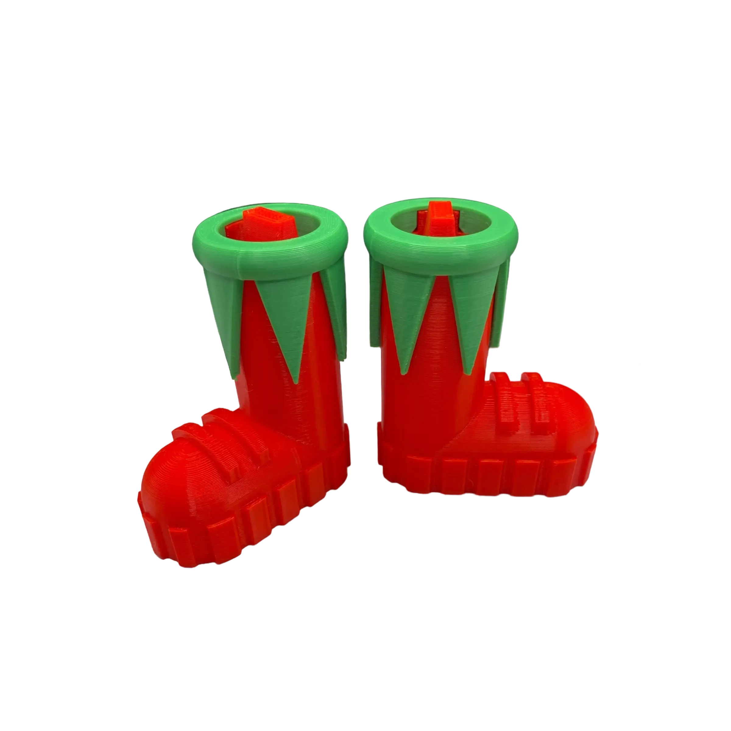 Enchanted Elf Boots - Popular Holiday Colors - North Pole Hiking Co. - Let Your Christmas Elf Walk On The Ceiling And Walls Footwear