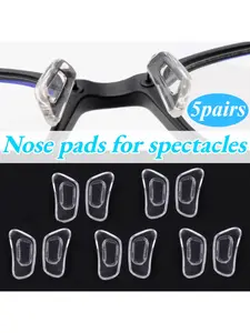 5 pairs glasses repair kit, soft nose pads for glasses, massage pads for glasses, glasses accessories, nose pads, glasses nose pad leaves, bayonet nose pads for glasses, clip-on nose pads