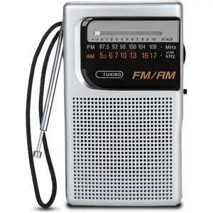 Portable AM/FM Radio - Retro  Operated Pocket Radio with  Speakers, Long 800-Hour , Clear Reception,  & Travel Transistor Device for  or Outdoors