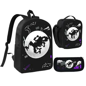 Luffy Gear 5 Moon Jump Graphic Backpack, Anime Hero Leaping Beside Moon Print School Bag, Lightweight Wear Resistant Student Daypack, Breathable Adjustable Shoulder Bag, Trendy Fantasy Anime Themed Gift For Kids Teens Boys And Cartoon Art Fans tiktokshops