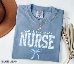 Comfort Colors Cardiac Nurse Shirt, Cardiology Nurse Tshirt, New Cardiac RN tee, Cardiac Nursing Grad t-shirt, CVICU Nurse Shirt Fabric Top Womenswear Fit