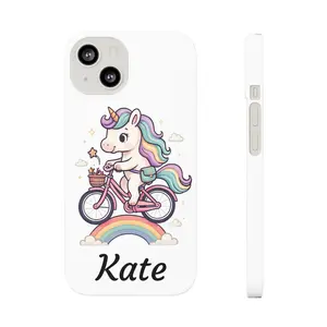 Slim Cases - Custom Personalized Unicorn Phone Case with Name, Protective Cover, Phone Accessories, Gift for Her, Unique Design