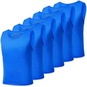 6 Pack Pinnies for Adult/Youth/Kids Sports Pennies for Soccer Basketball Football Team Scrimmage Practice Jerseys