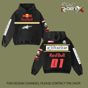 Retro Redbull 01 x Astars Racing Washed Hoodie, Motor GP Of The Americas Sportbike Graphic Merch, Acid Washed Streetwear Clothing, Unisex Dirt Bike Racing Hoodie, Vintage Motorsport Hoodie, Speed Culture Men's Wear, Designed for Biker