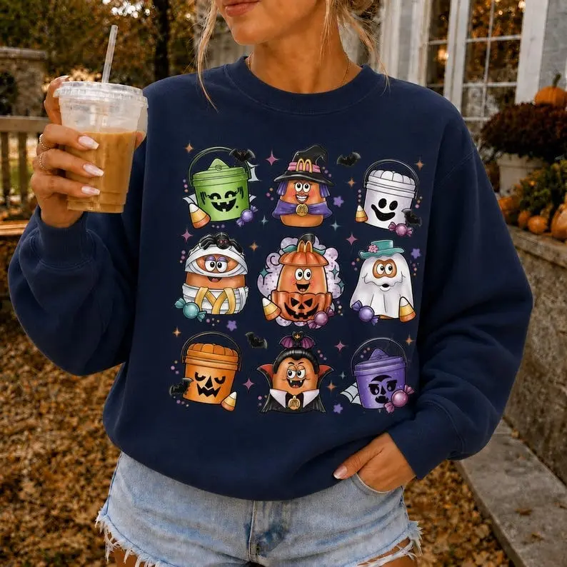 Halloween Nuggets Sweatshirt, Spooky Nugget Halloween Shirt, Retro Graphic Tee