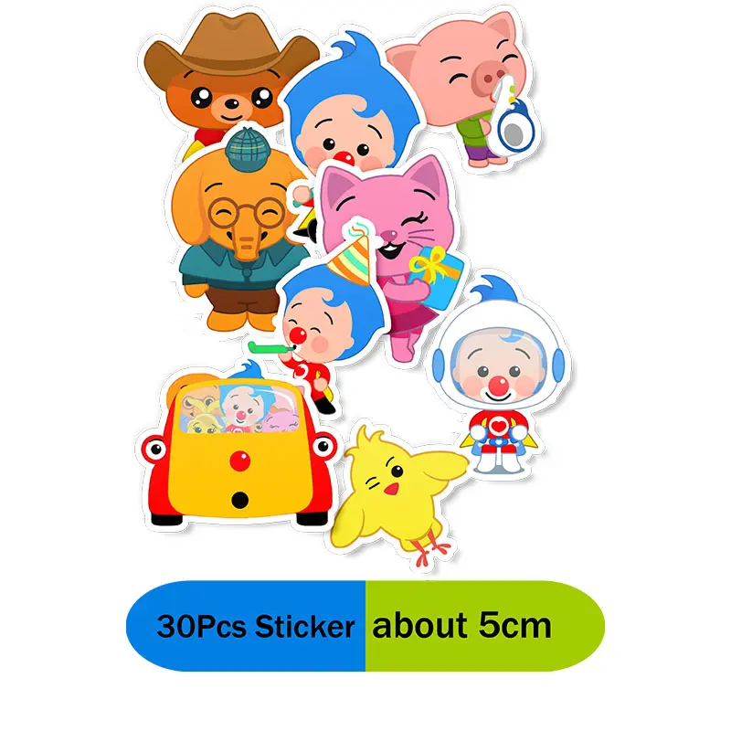 Clown Magician Theme Party Round Label Cartoon Character Stickers Decoration Atmosphere Layout Stickers Stationery Stickers