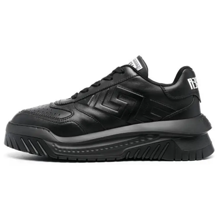Versace Odissea Men's Casual Leather Lace-Up Low-Top Trainer, Premium Men's Footwear Shoe