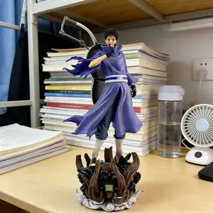 1 PC Naruto Uchiha Obito Figure, Two Head Sculpts (Masked & Unmasked), Akatsuki Model， Action Figure Statue, Sharingan Design, Anime Gift for Men Highly Detailed Versions Collectible Model