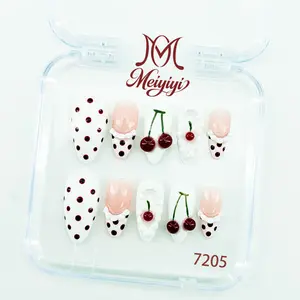 .DP.7205.Polka Dot Cherry Squishy Wearable Nail