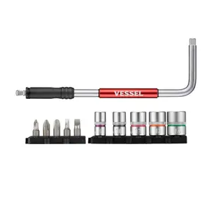 VESSEL 2 Way Speed L-Handle, 11PC. Set (#SLH2-1U) - Compact and Versatile Design for Efficient Workspace Management